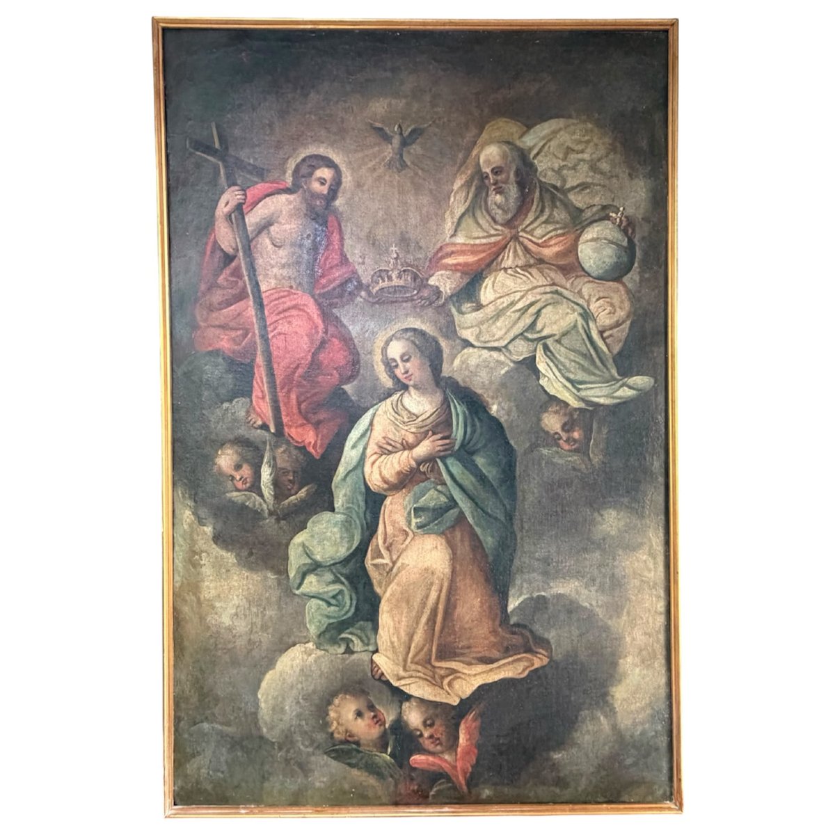 Incoronazione della Vergine Scuola siciliana, XVIII secolo Olio su tela