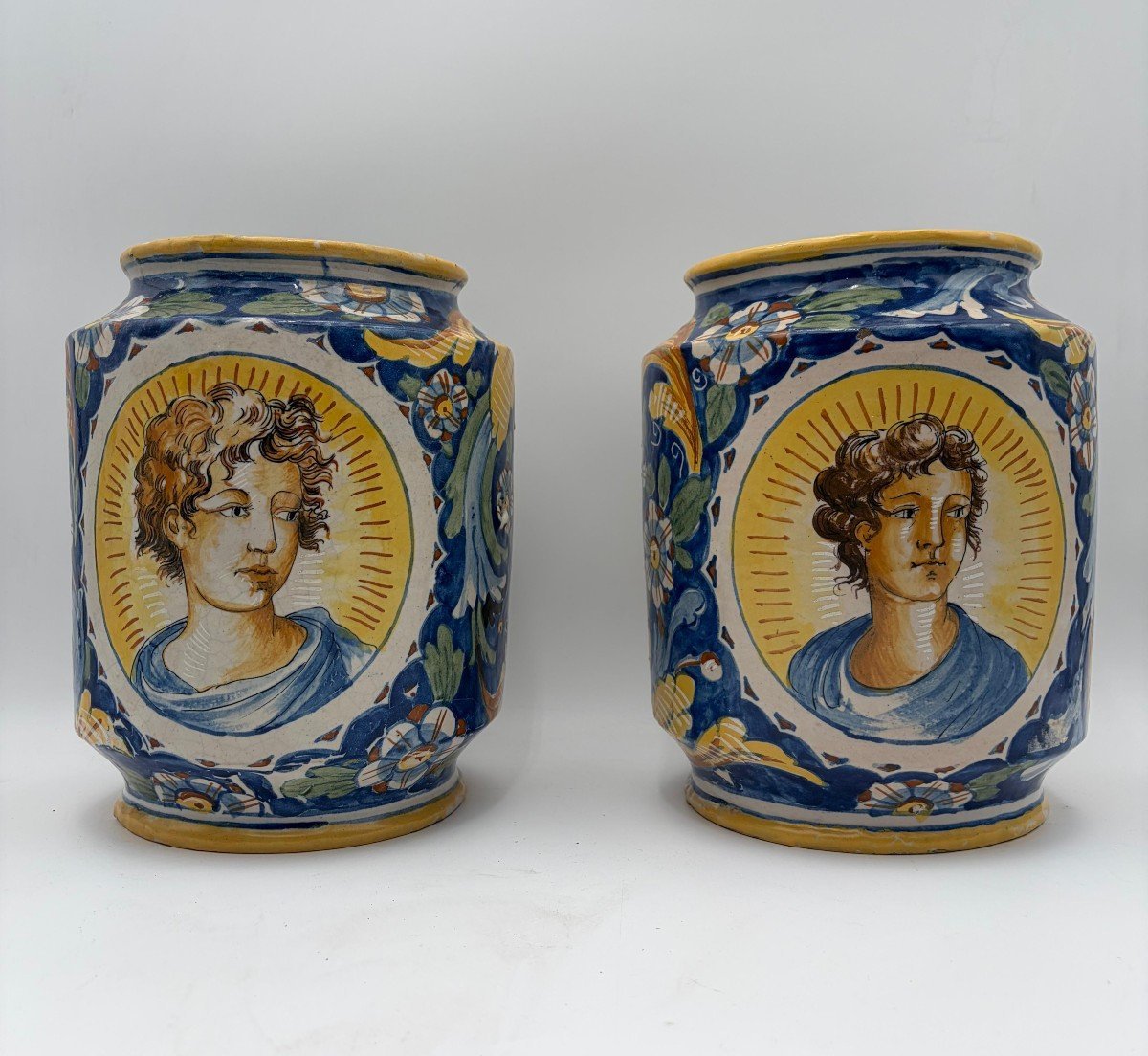 Coppia cilindri XVIII secolo “Caltagirone”