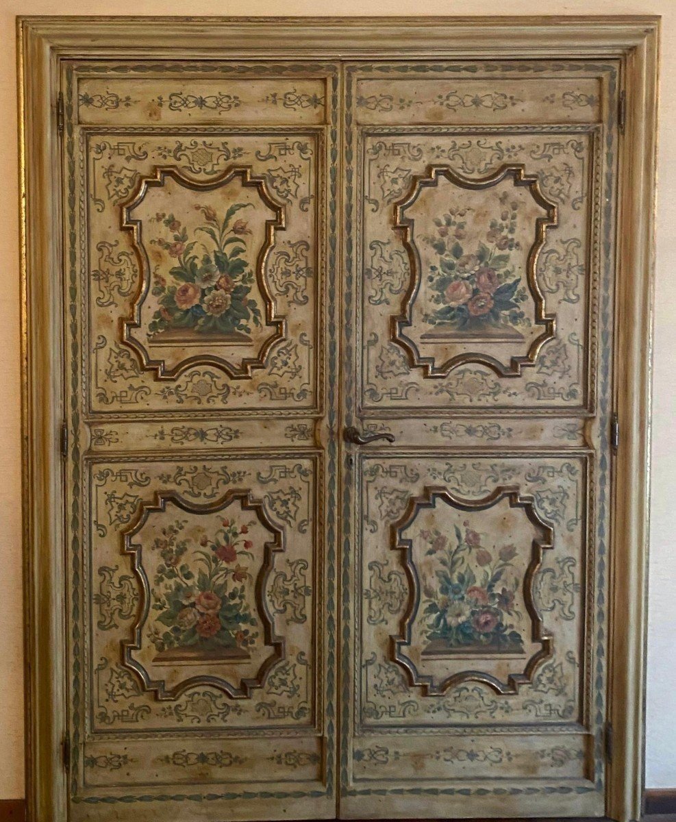  Coppia di porte dipinte stile Luigi XV, SICILIA