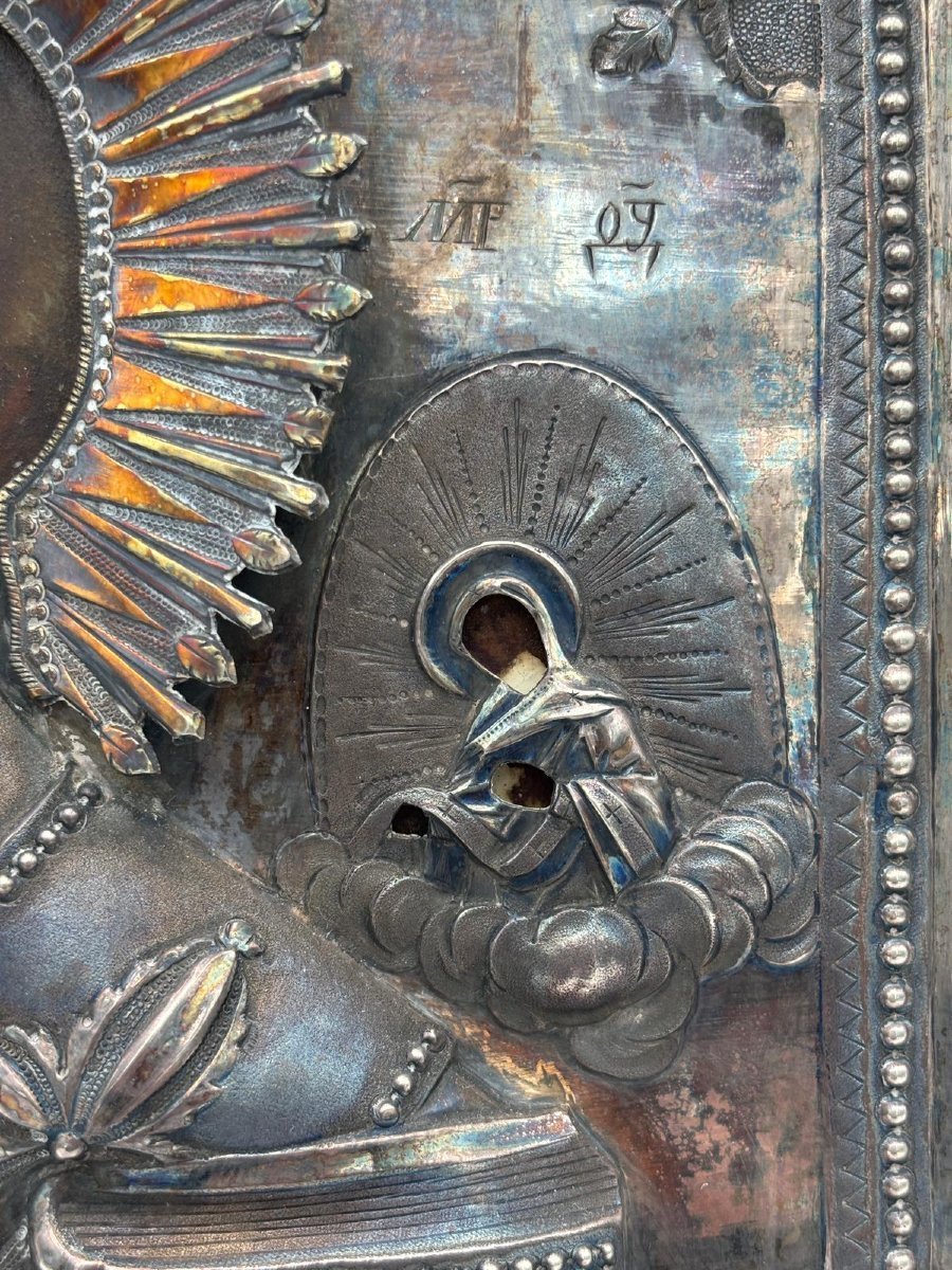 Icona russa di San Nicola con riza in argento – Russia, 1810-photo-2