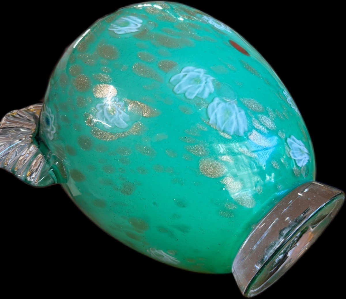 Titolo italien Vaso in vetro di murano, fratelli Toso, anni '60.-photo-3