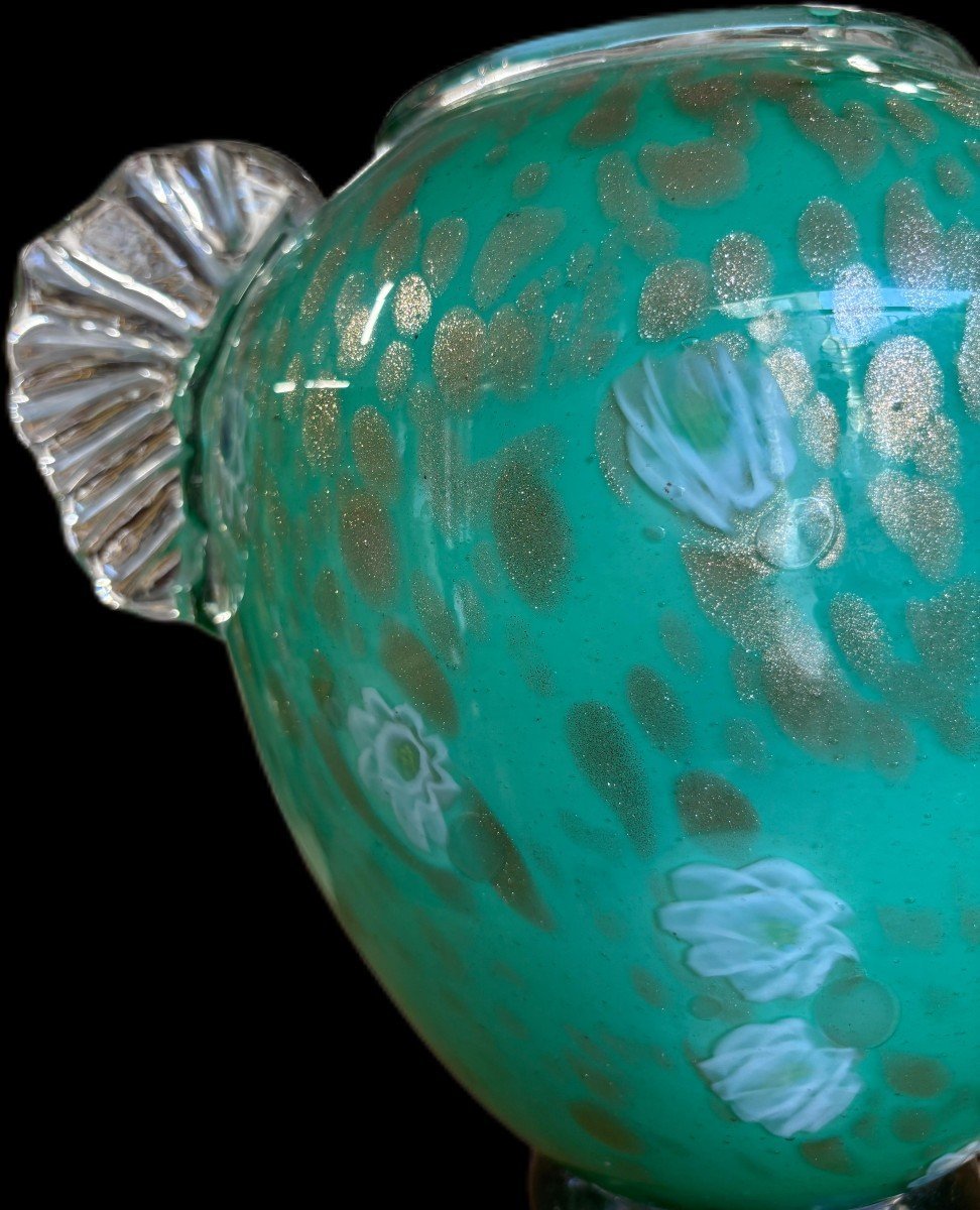 Titolo italien Vaso in vetro di murano, fratelli Toso, anni '60.-photo-4