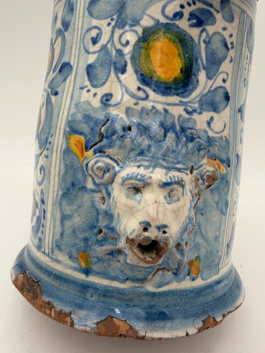 Fontana lavamani da sacrestia in maiolica di Caltagirone – XVII secolo-photo-2