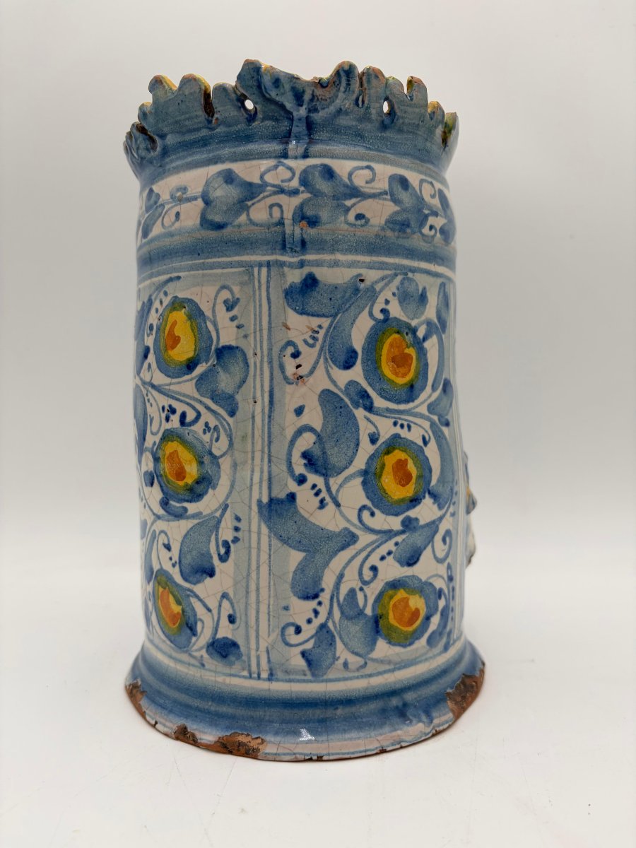 Fontana lavamani da sacrestia in maiolica di Caltagirone – XVII secolo-photo-4