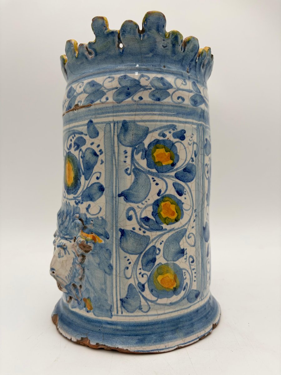 Fontana lavamani da sacrestia in maiolica di Caltagirone – XVII secolo-photo-1
