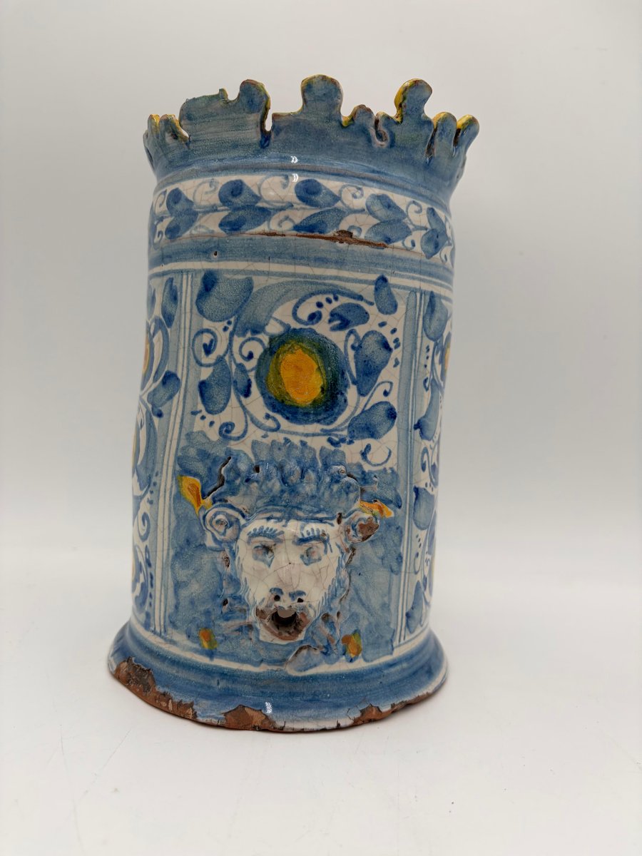 Fontana lavamani da sacrestia in maiolica di Caltagirone – XVII secolo-photo-2