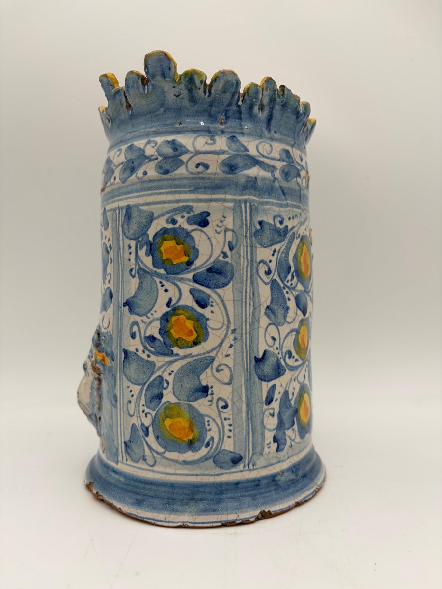 Fontana lavamani da sacrestia in maiolica di Caltagirone – XVII secolo-photo-3