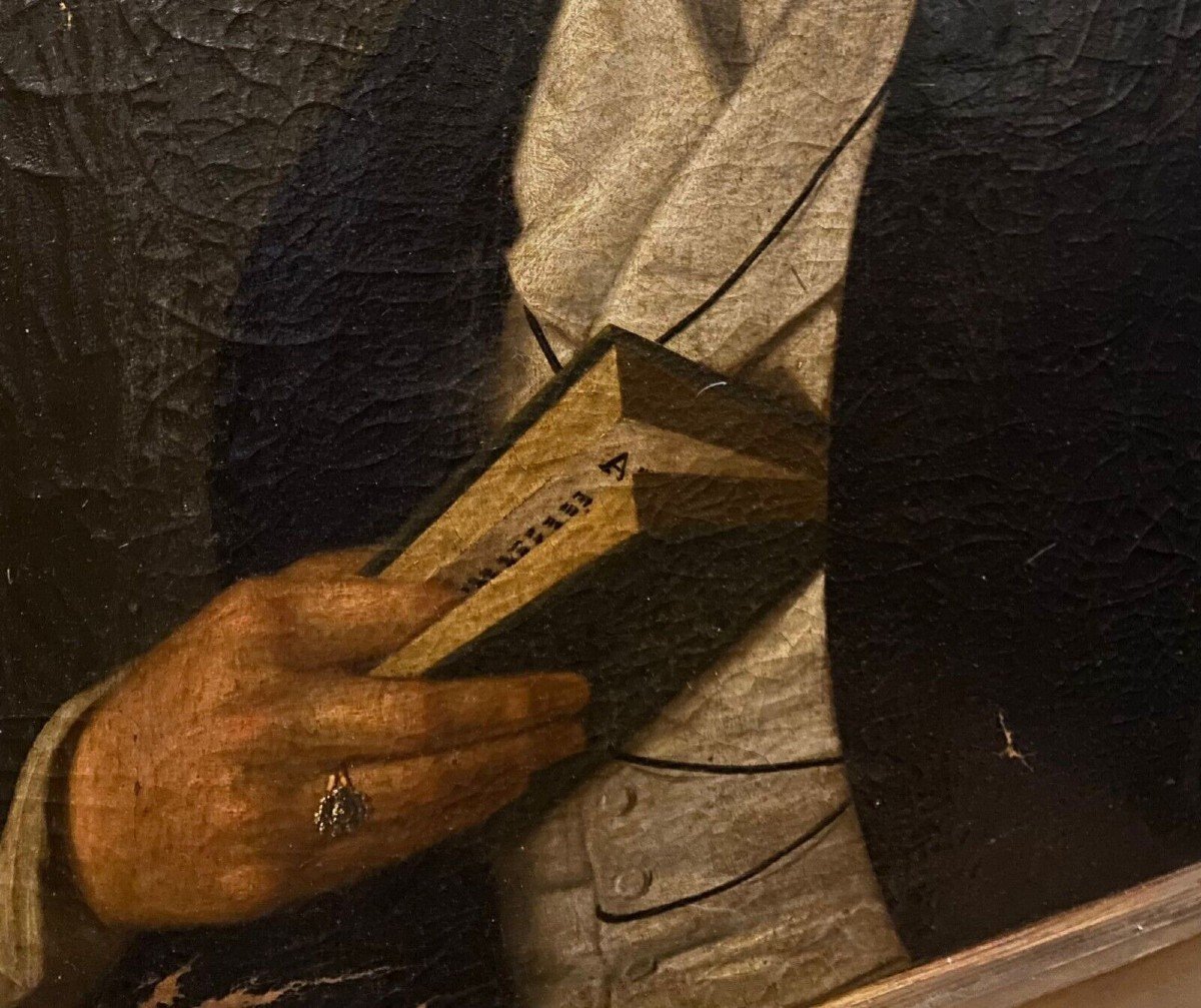 Ritratto di gentil uomo, attribuibile a Tommaso Riolo 1772- 1837 Palermo. -photo-2