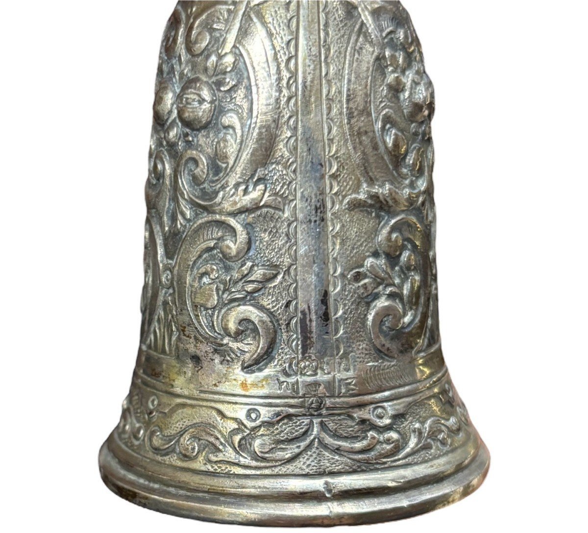 Coppa nuziale in argento tedesco in stile barocco, XIX secolo-photo-6