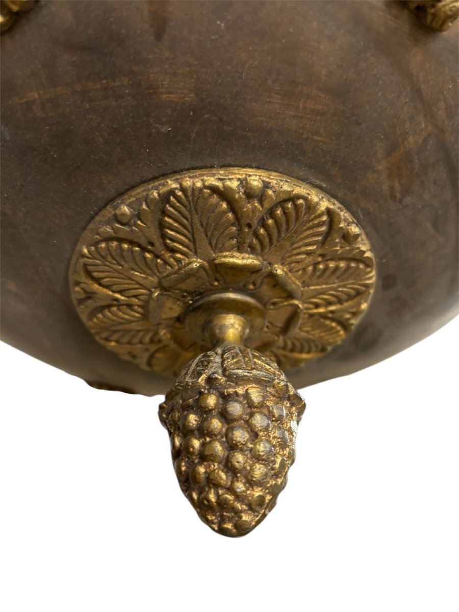 Lampadario in bronzo, stile impero. -photo-1
