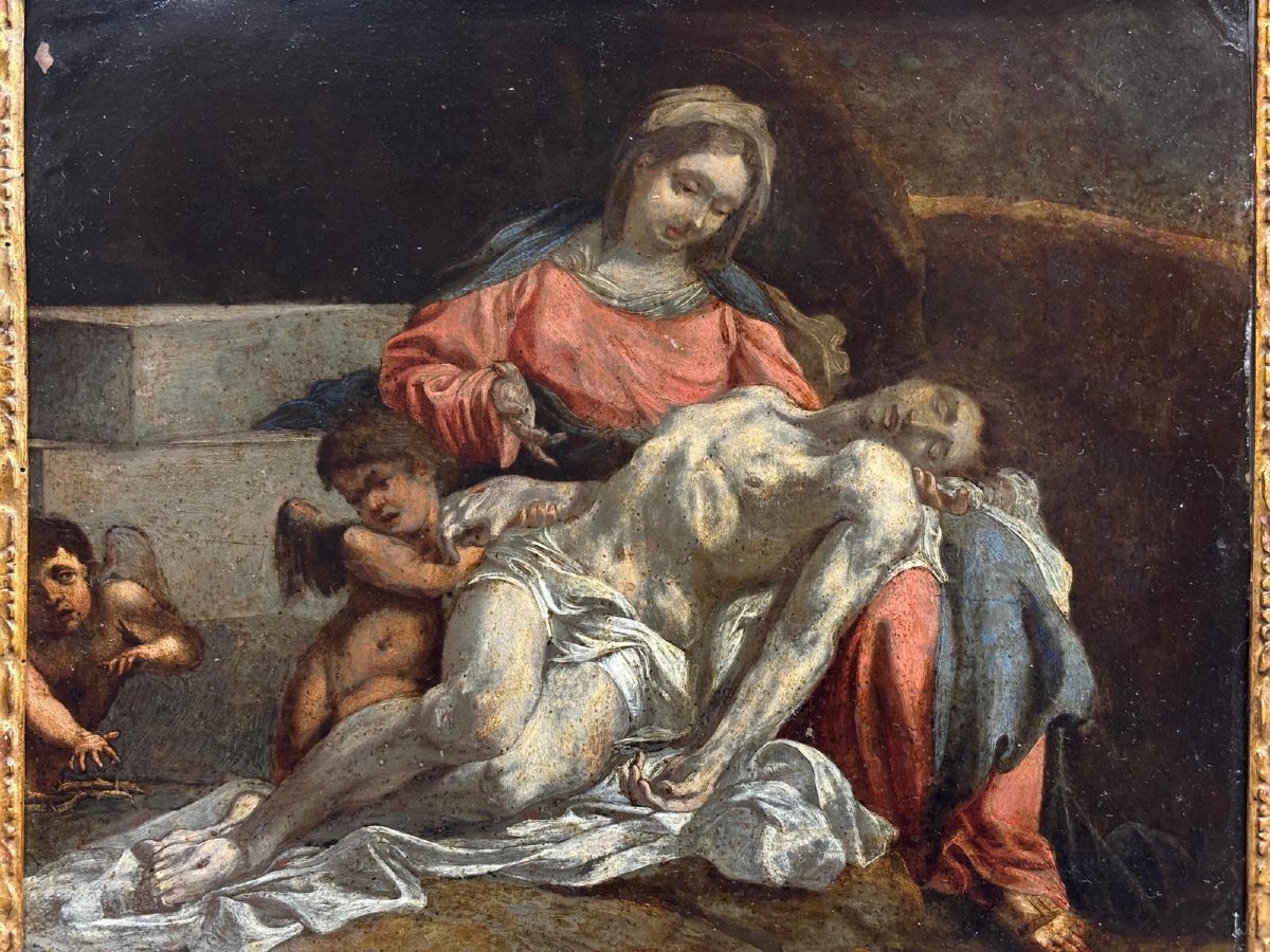 Pietà con angeli metà del XVII secolo-photo-2