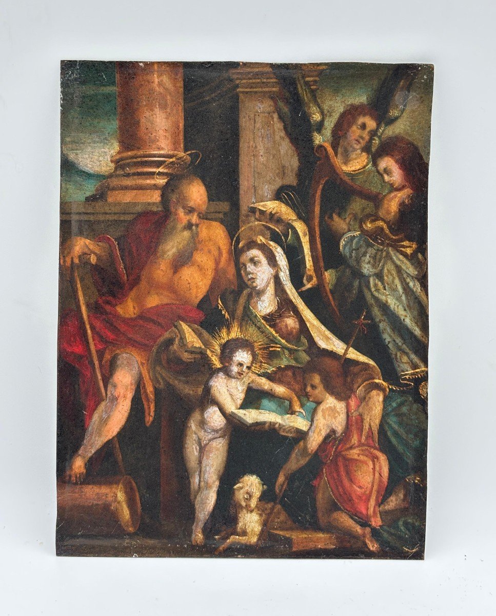 Sacra Famiglia con San Giovannino e angeli