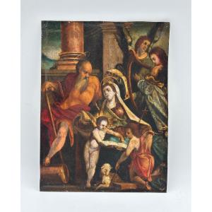 Sacra Famiglia con San Giovannino e angeli