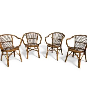 Set di 4 Poltrone da giardino M753 di Gervasoni Udine, Italia, anni '30