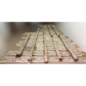 Antico soffitto in legno dipinto