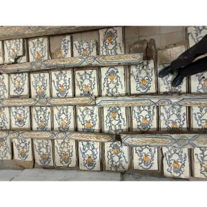 Antico soffitto in legno dipinto