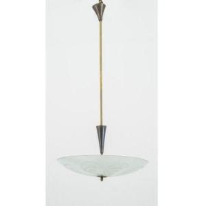 PIETRO CHIESA, Lampada a sospensione, produzione Fontana Art  Milano, 1940 .