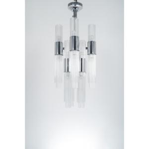 Venini lampada a sospensione, produzione Murano. Italia 1970.