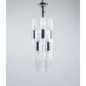 Venini, lampada a sospensione 12 luci , produzione Murano, Italia 1970