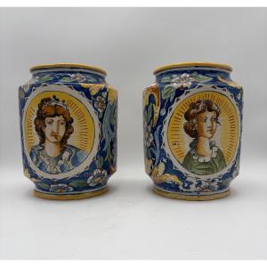 Coppia cilindri XVIII secolo “Caltagirone”