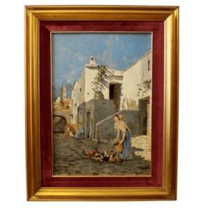 Carlo Amati (1776-1852) scena di vita popolare.
