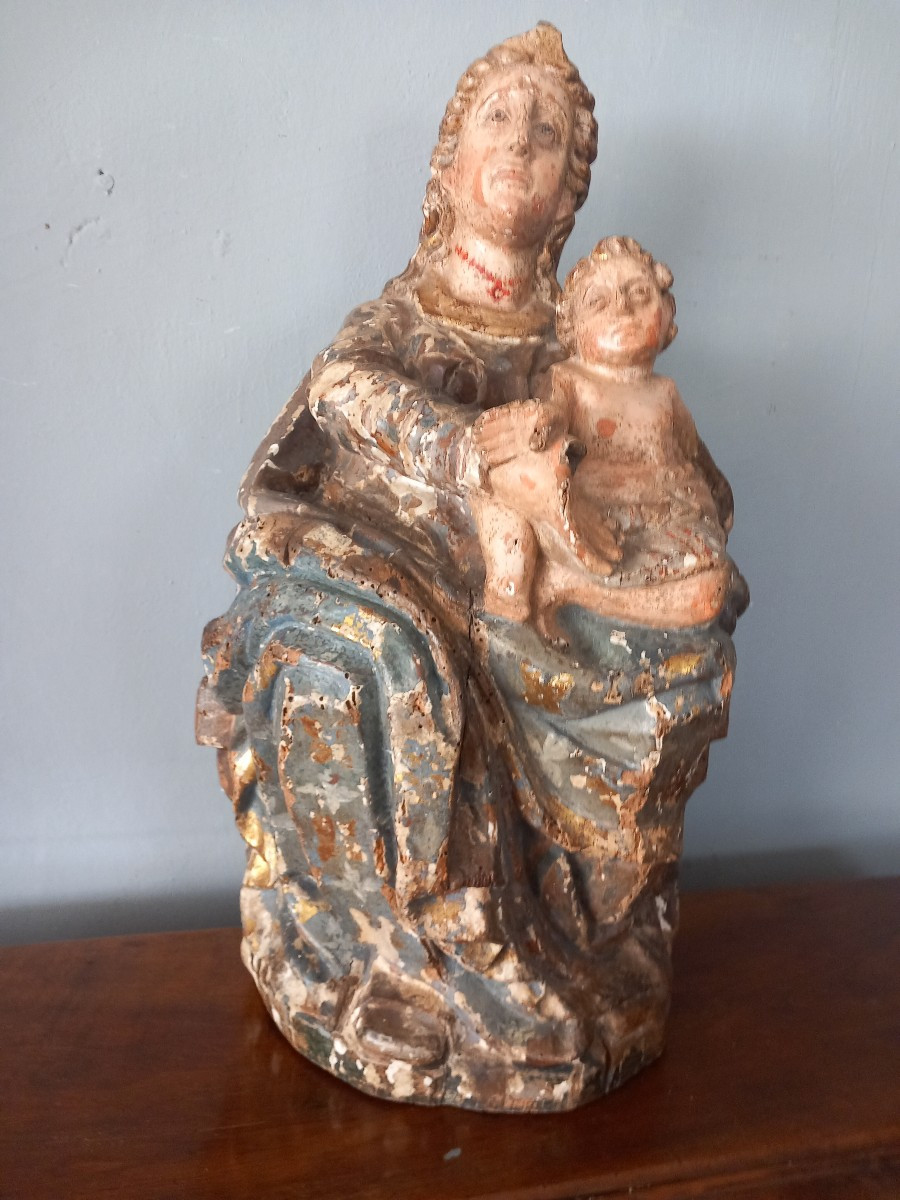 Scultura Madonna con Bambino, fine '500, Italia-photo-1