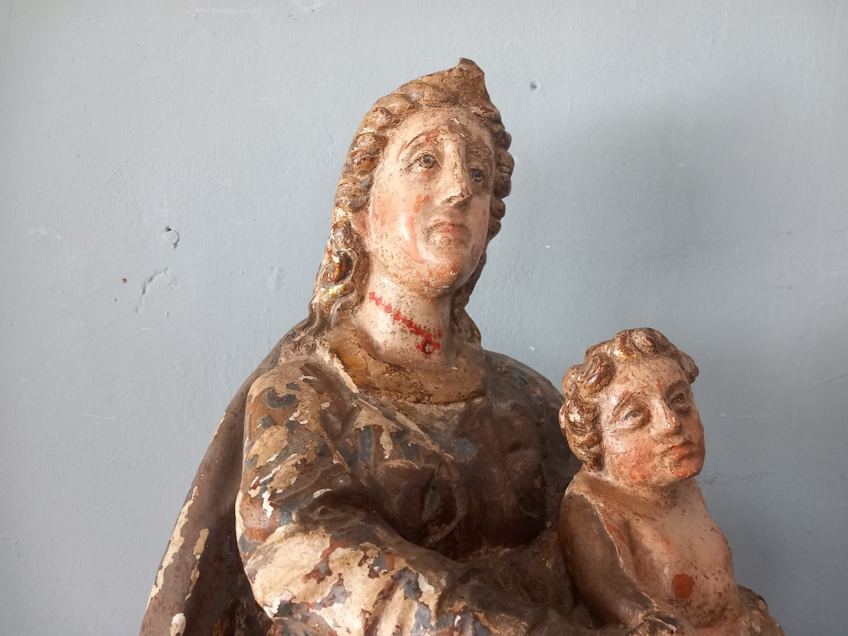 Scultura Madonna con Bambino, fine '500, Italia-photo-2
