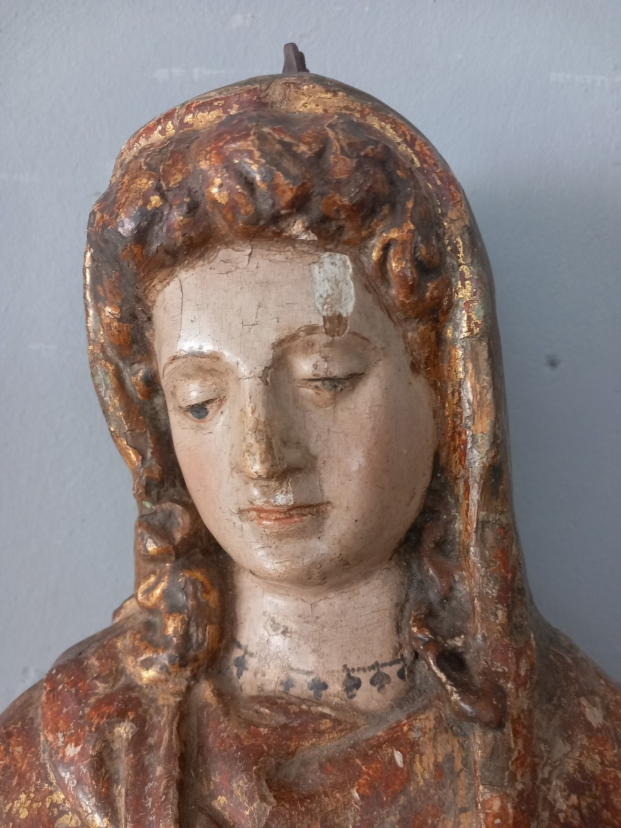 Scultura in legno - Madonna con Bambino. '500, Italia -photo-3