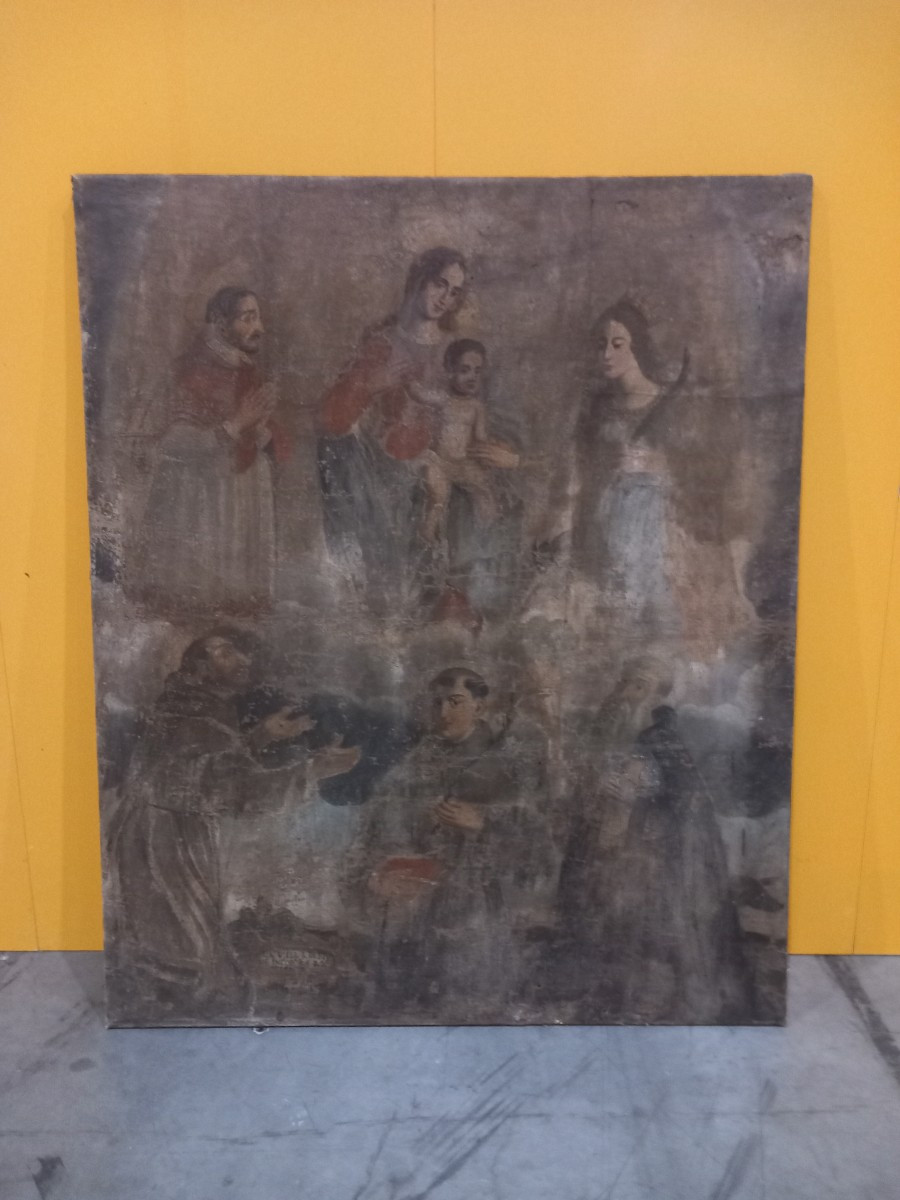 Pala d'altare raffigurante Madonna con Bambino e Santi, '600-photo-4