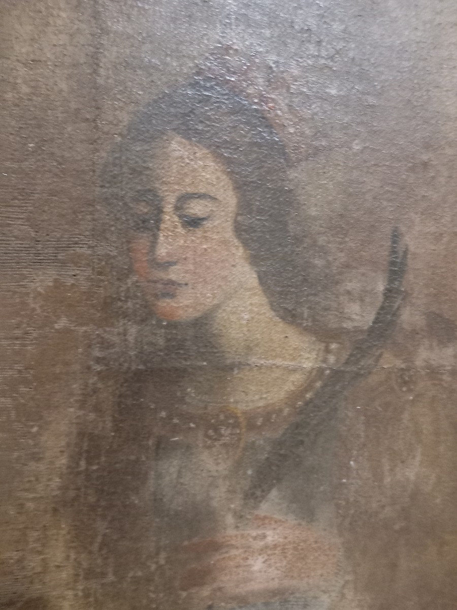 Pala d'altare raffigurante Madonna con Bambino e Santi, '600-photo-2