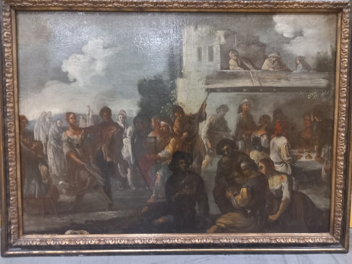 Dipinto - Festa al Castello, '700, Venezia -photo-2