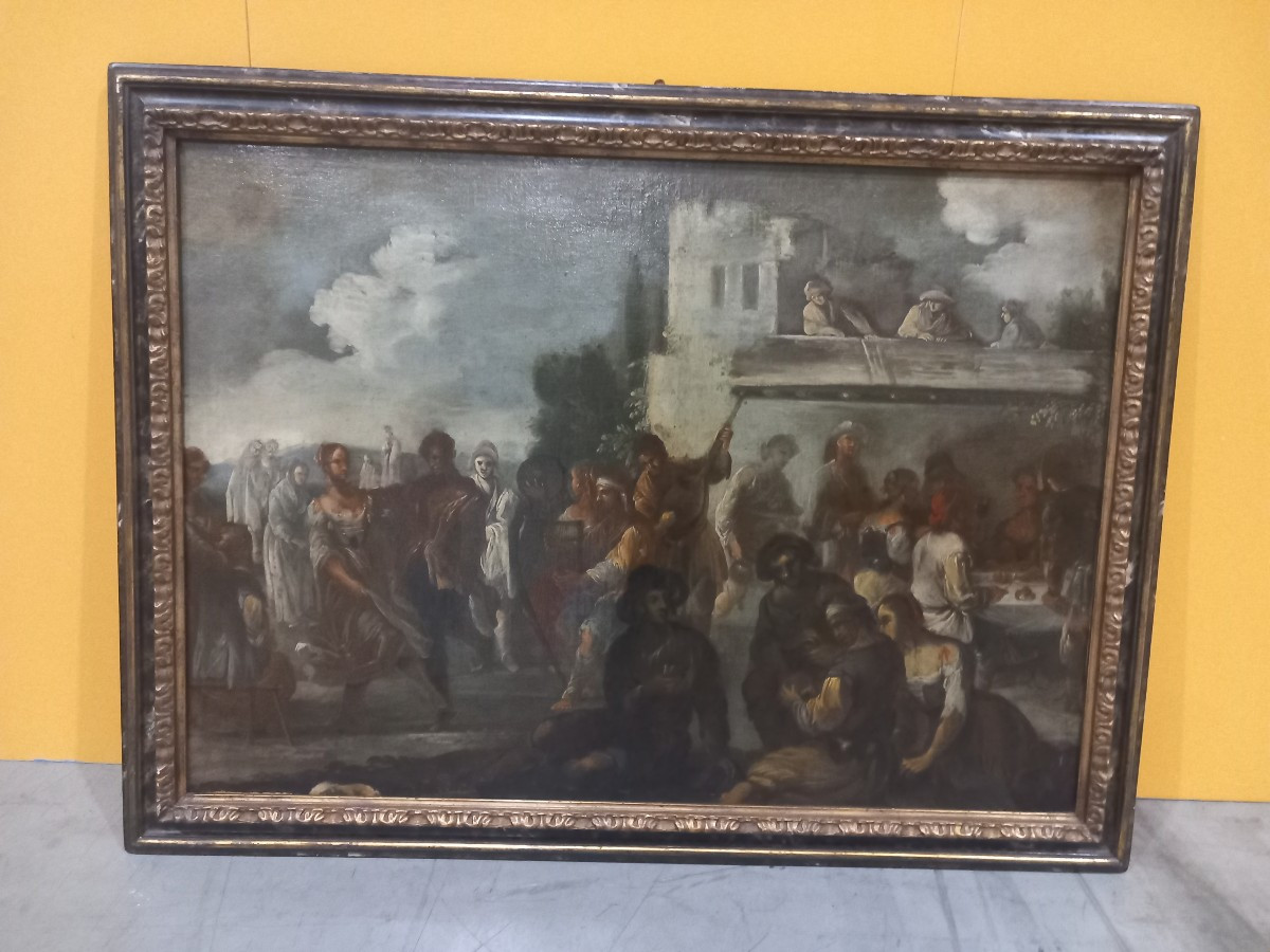 Dipinto - Festa al Castello, '700, Venezia 