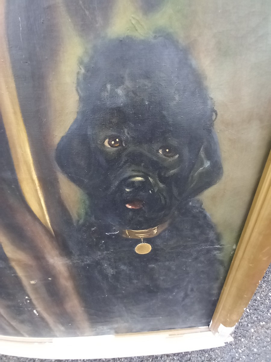 Dipinto olio su tela Nobildonna, '800-photo-2