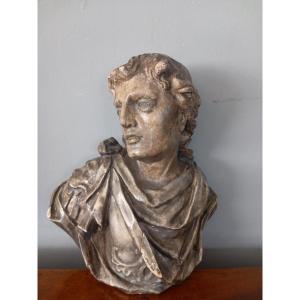B﻿usto in legno - Giovane Imperatore, '600, Roma