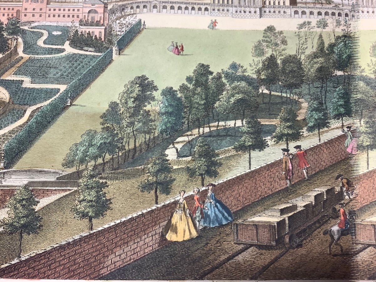 Incisione raffigurante residenza di Prior Park Inghilterra Ep 1752-photo-2