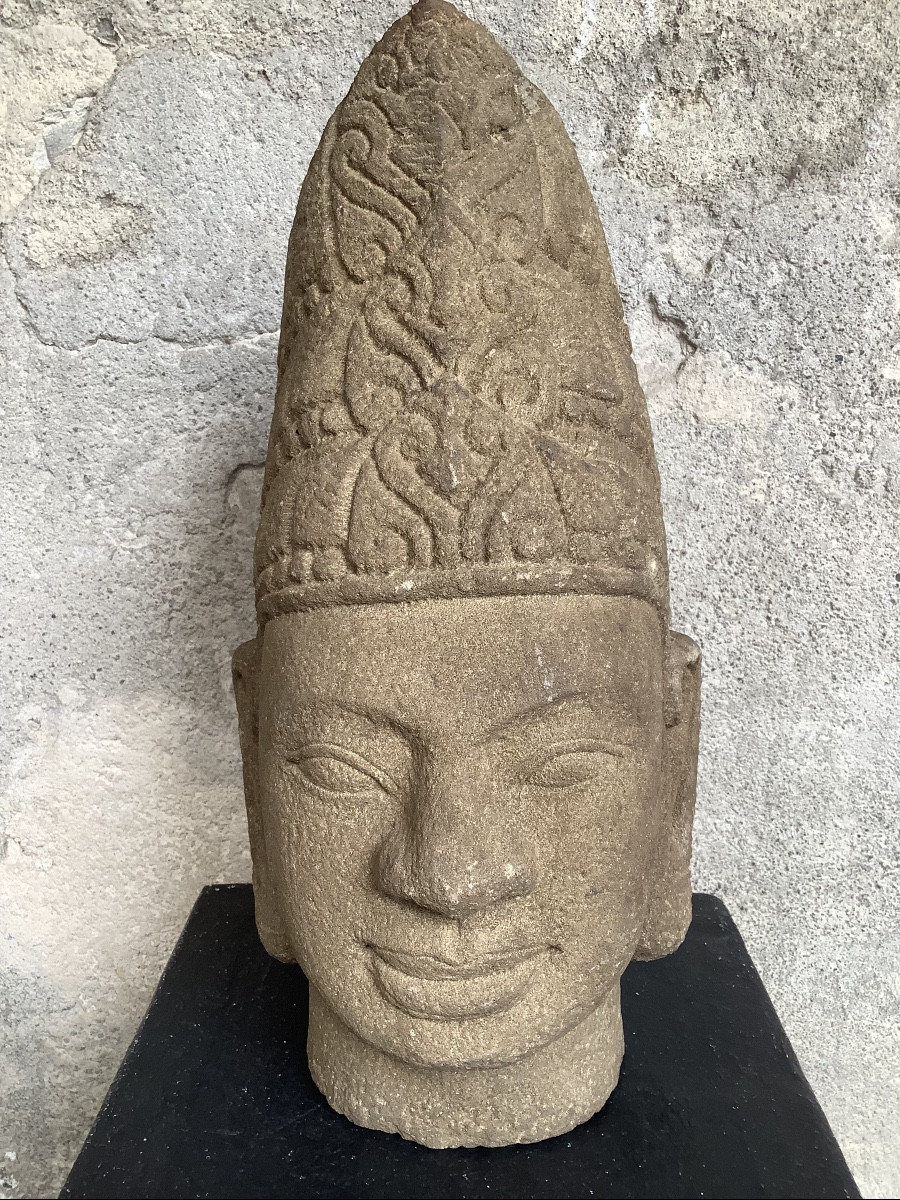 Scultura in pietra grigia Birmania Ep 800