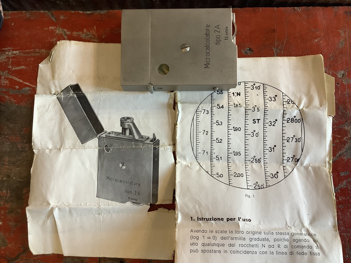 Microcalcolatore in metallo tipo 2A  Ep 1950-photo-1