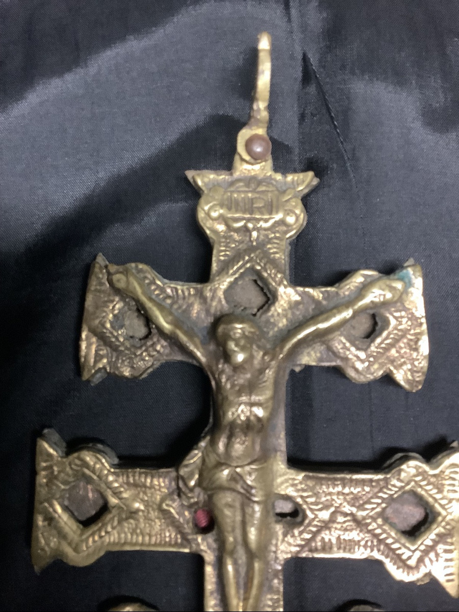 Croce in bronzo con angeli e personaggi Ep 800-photo-2