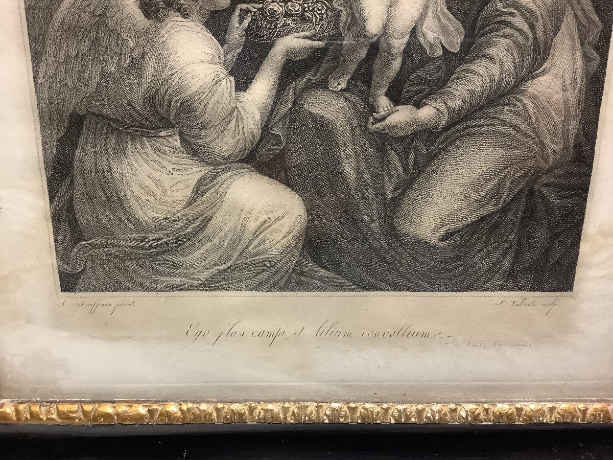 Incisione sacra famiglia con angelo di Pietro Vedovato Ep 1774-1847-photo-4