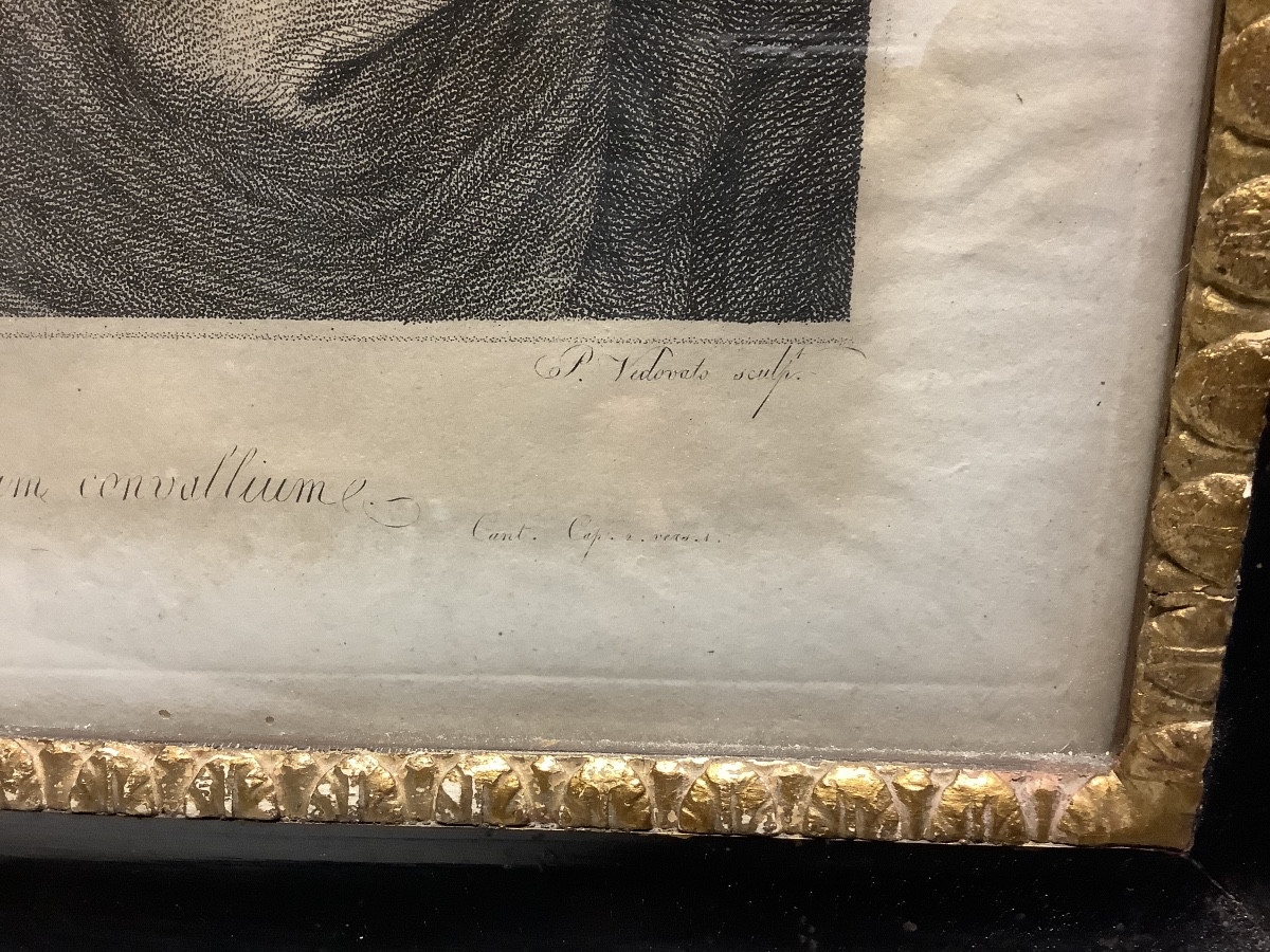 Incisione sacra famiglia con angelo di Pietro Vedovato Ep 1774-1847-photo-3