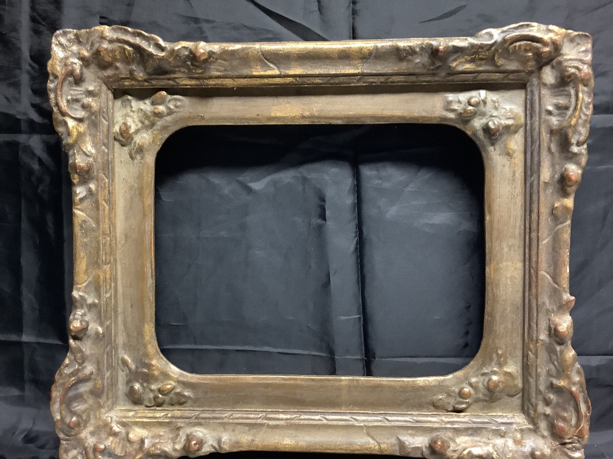 Coppia di cornici in legno intagliato e dorato Ep XXsecolo-photo-4