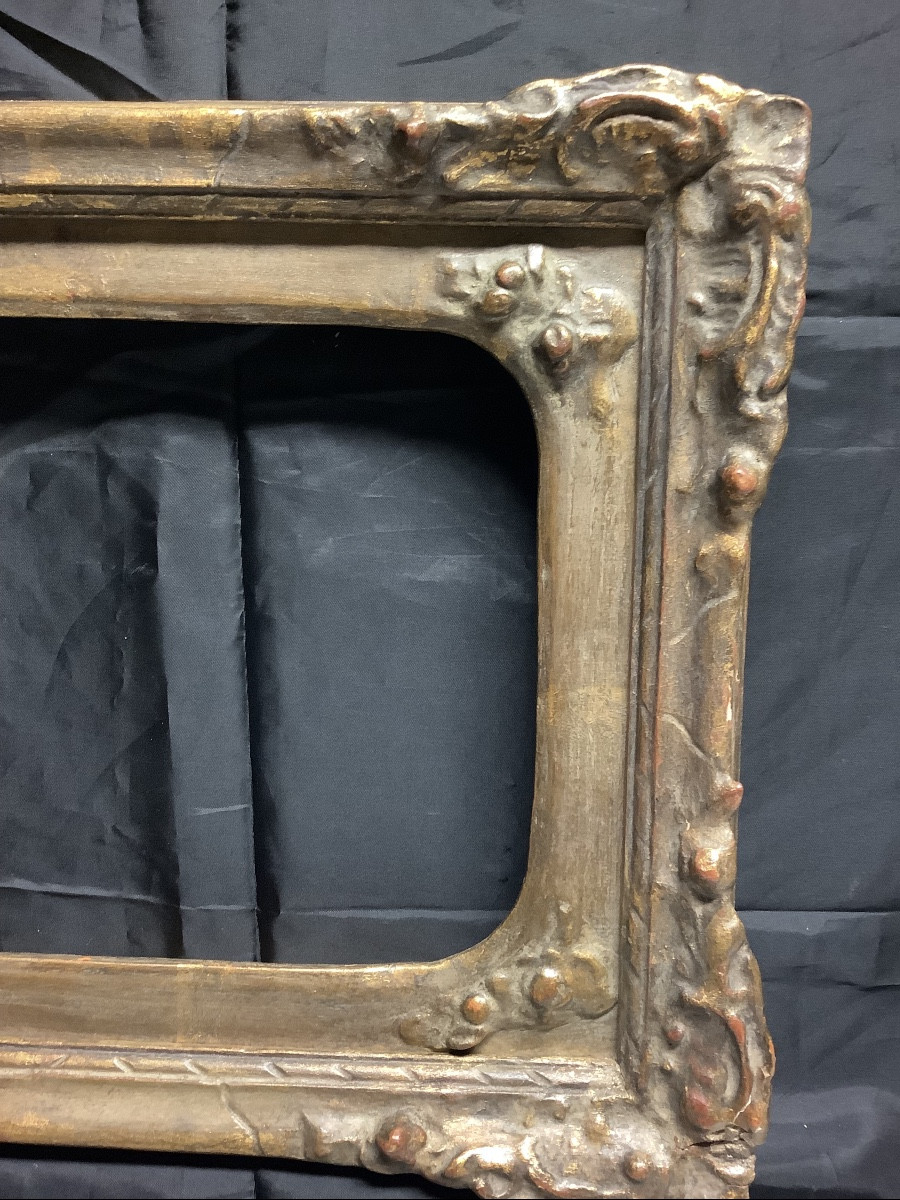 Coppia di cornici in legno intagliato e dorato Ep XXsecolo-photo-1