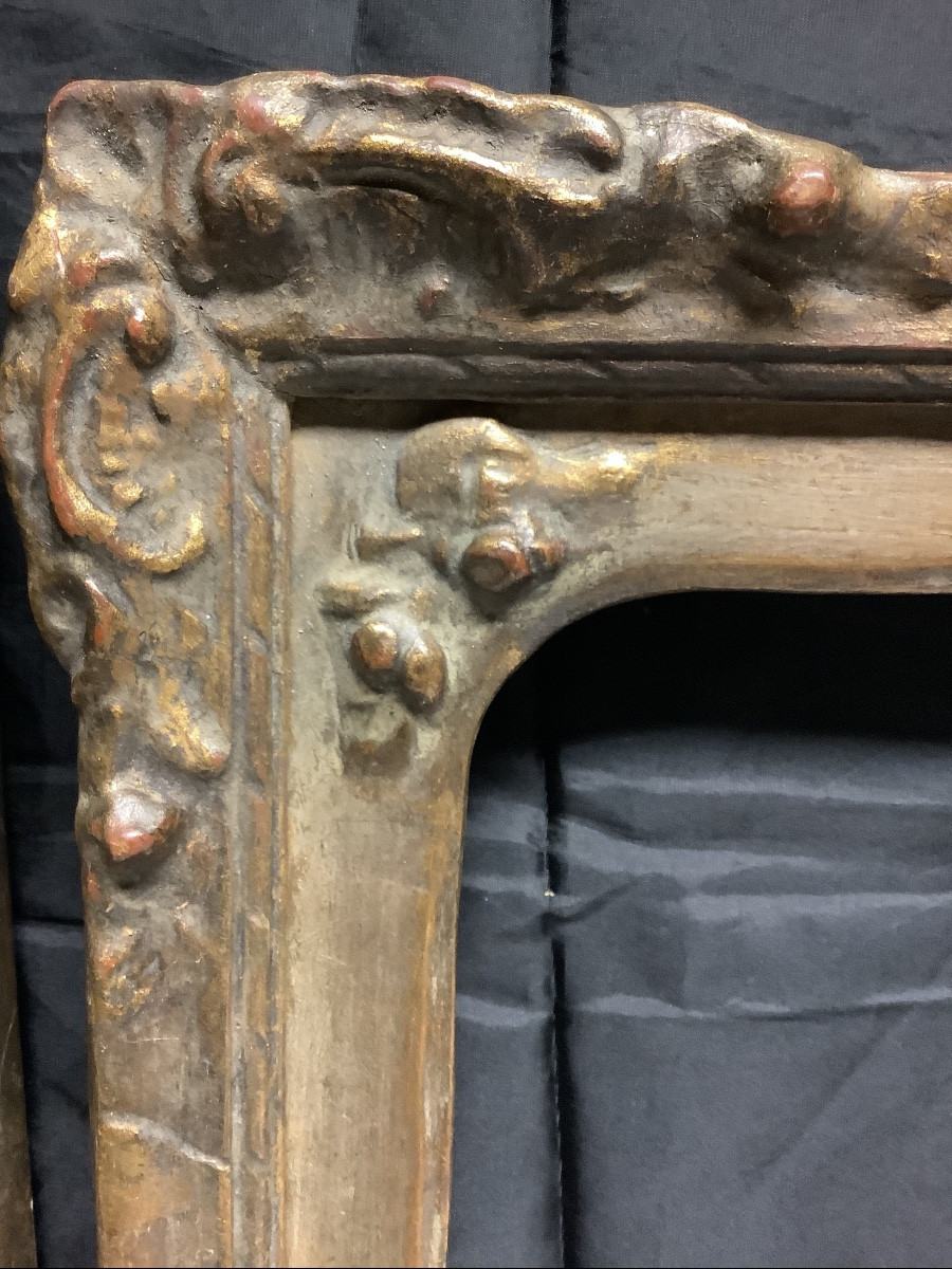 Coppia di cornici in legno intagliato e dorato Ep XXsecolo-photo-2