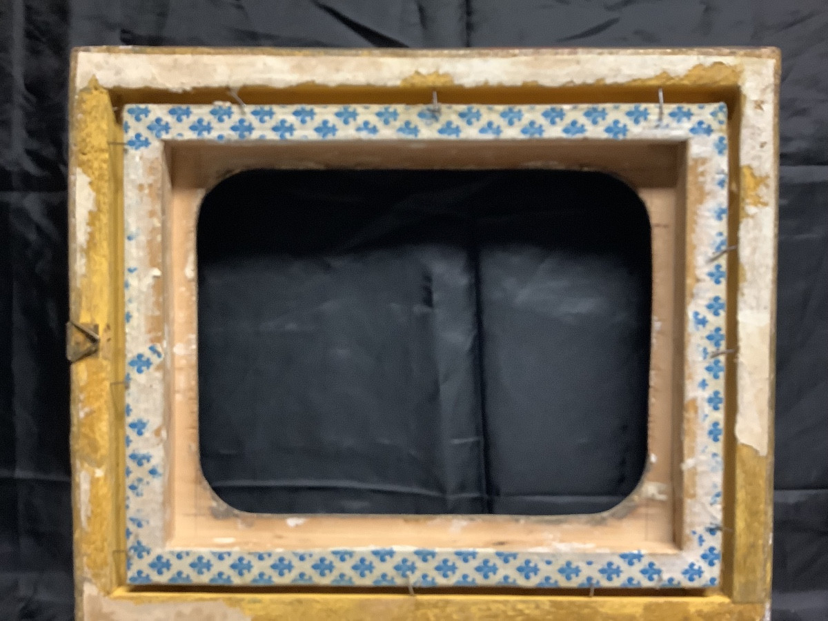 Coppia di cornici in legno intagliato e dorato Ep XXsecolo-photo-3