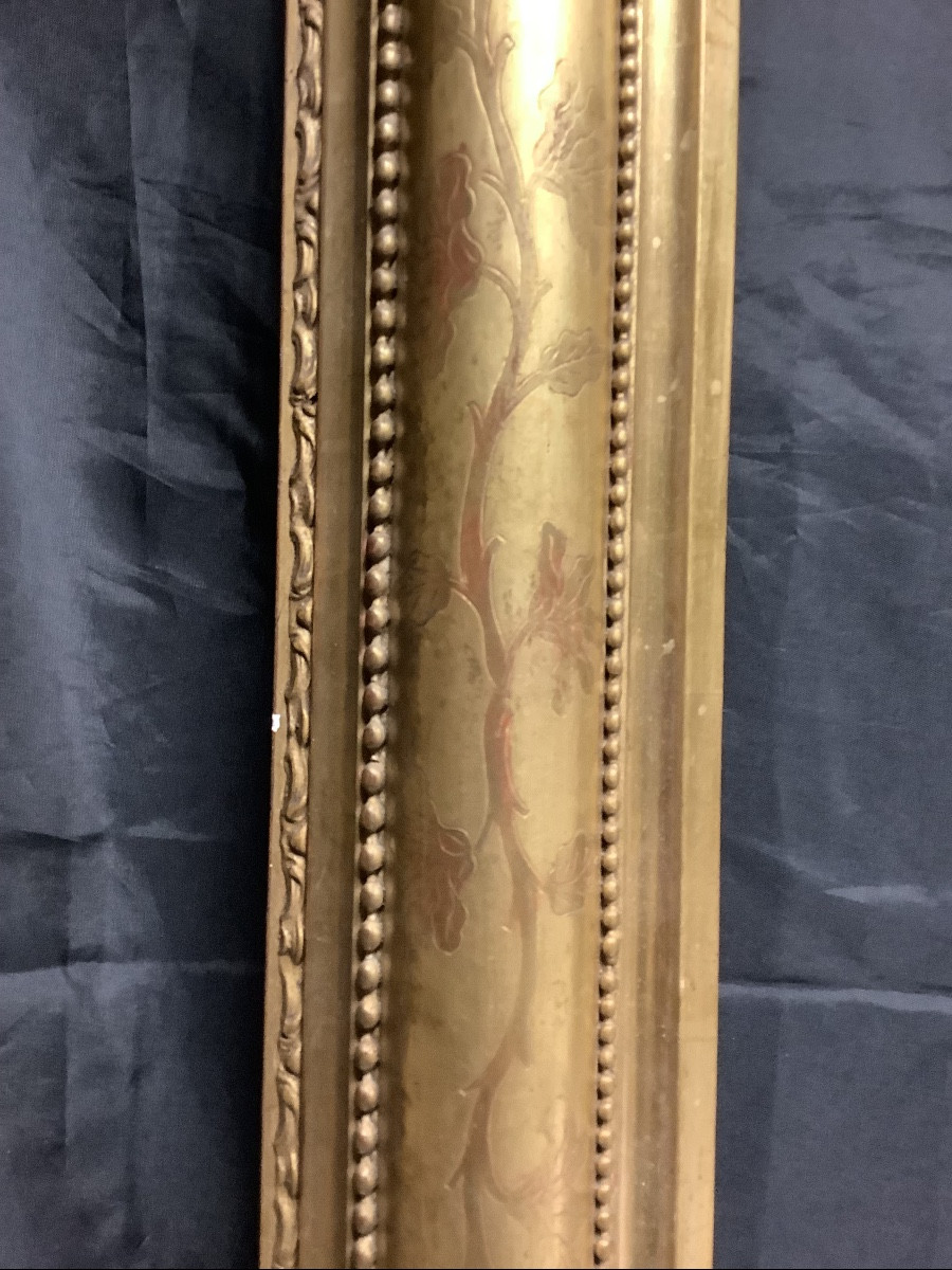 Cornice in legno dorato con cimasa Ep 800-photo-3