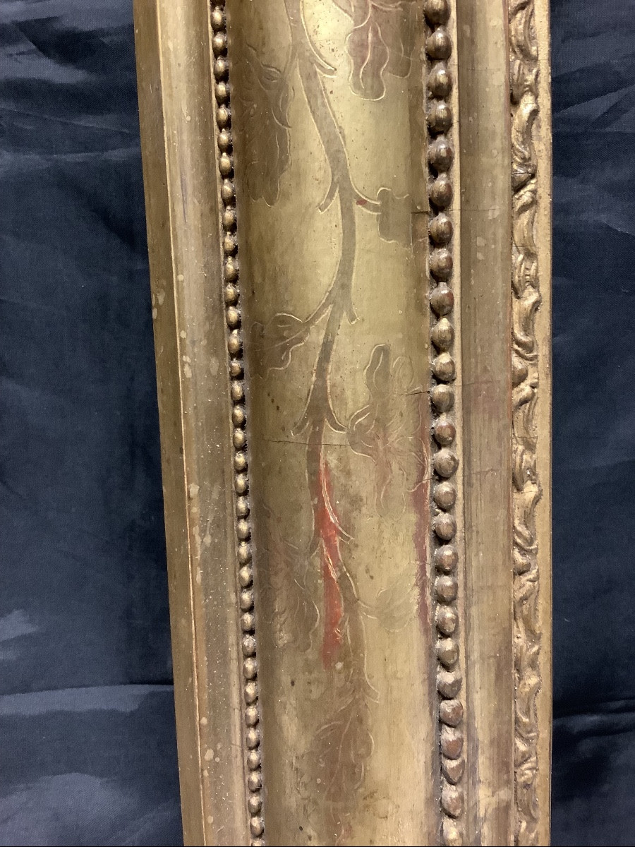 Cornice in legno dorato con cimasa Ep 800-photo-2