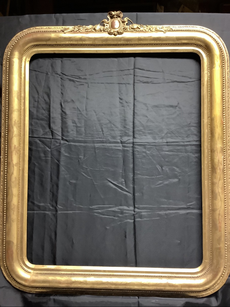 Cornice in legno dorato con cimasa Ep 800