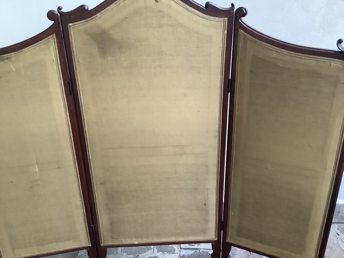 Paravento in legno di mogano con putti oiio su tela Ep 1893-photo-6