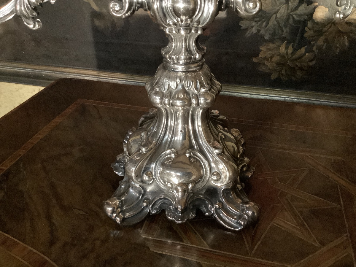 Candeliere stile barocco in scheffield di WM. Rogers Ep 800 Inghilterra-photo-2