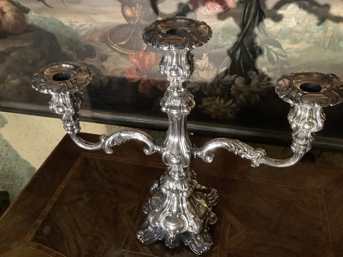 Candeliere stile barocco in scheffield di WM. Rogers Ep 800 Inghilterra-photo-1